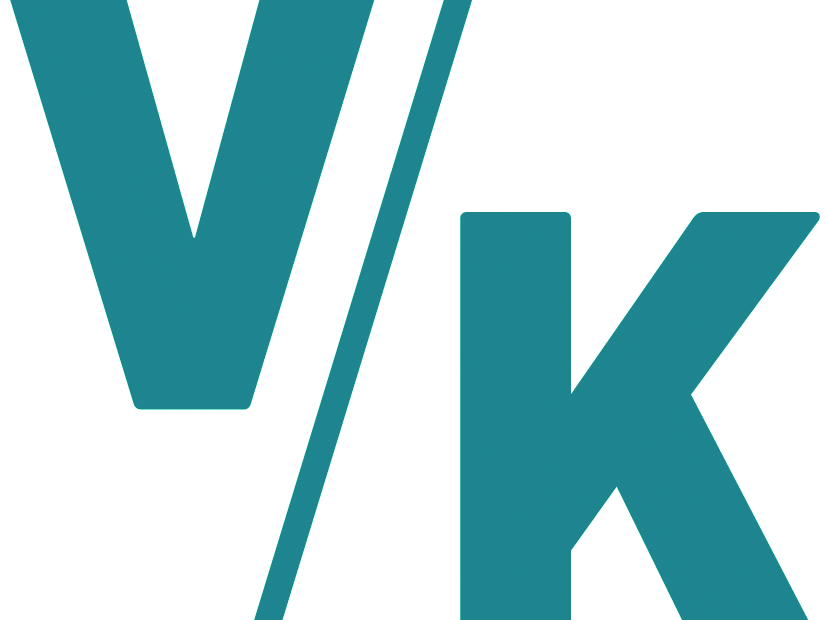 Logo Völklinger Kreis: V / K in Türkis