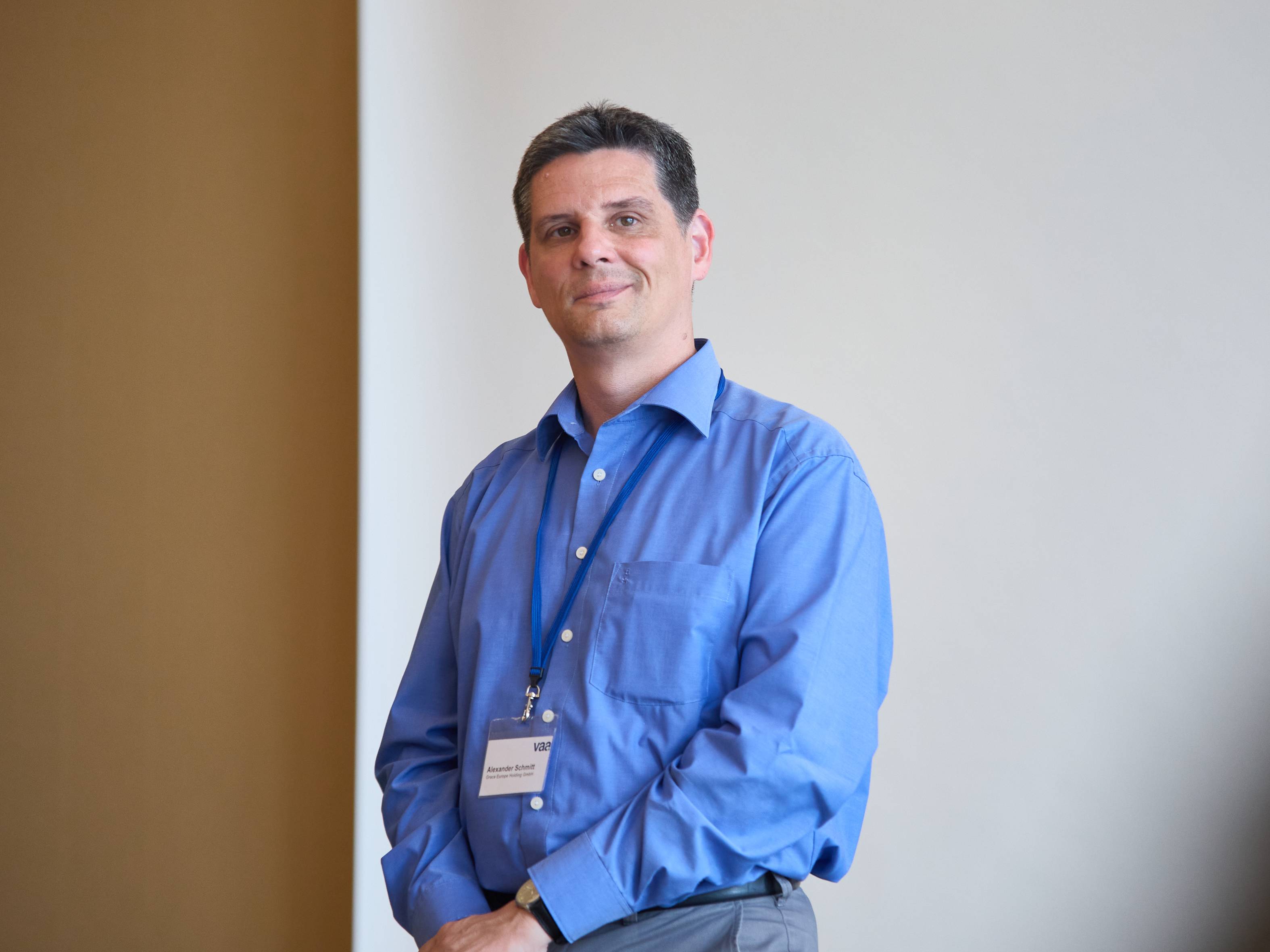 Nahaufnahme von Alexander Schmitt (Grace) auf der VAA-Konferenz für Betriebsräte im Juni 2025.